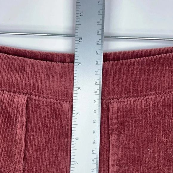 Daily Practice Anthropologie Corduroy Flare Pants Velour Burgundy Brown Size XS - Picture 10 of 11